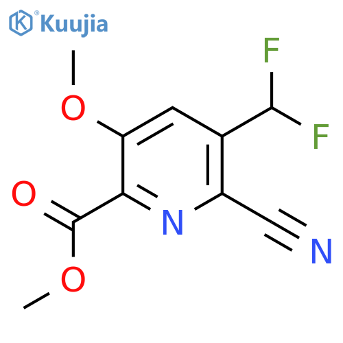 Methyl 2-cyano-3-(difluoromethyl)-5-methoxypyridine-6-carboxylate structure