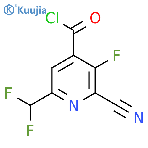 2-Cyano-6-(difluoromethyl)-3-fluoropyridine-4-carbonyl chloride structure