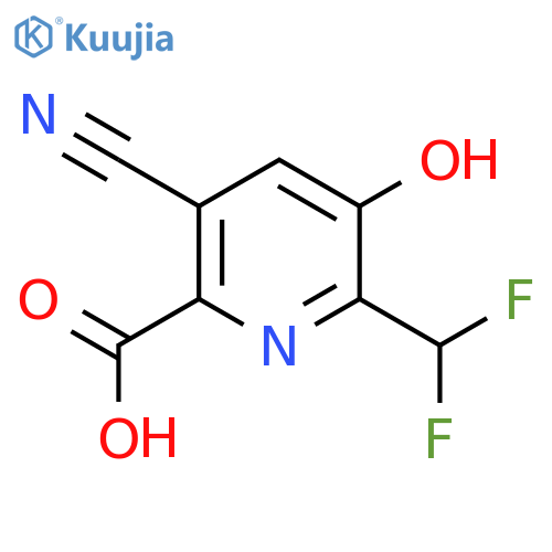 5-Cyano-2-(difluoromethyl)-3-hydroxypyridine-6-carboxylic acid structure