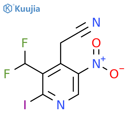 3-(Difluoromethyl)-2-iodo-5-nitropyridine-4-acetonitrile structure