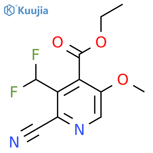 Ethyl 2-cyano-3-(difluoromethyl)-5-methoxypyridine-4-carboxylate structure