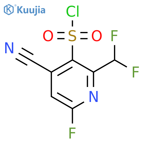 4-Cyano-2-(difluoromethyl)-6-fluoropyridine-3-sulfonyl chloride structure
