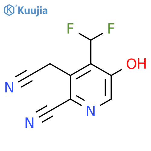 2-Cyano-4-(difluoromethyl)-5-hydroxypyridine-3-acetonitrile structure