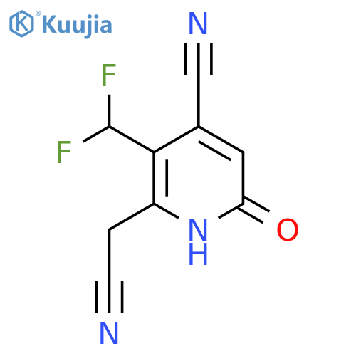 4-Cyano-3-(difluoromethyl)-6-hydroxypyridine-2-acetonitrile structure