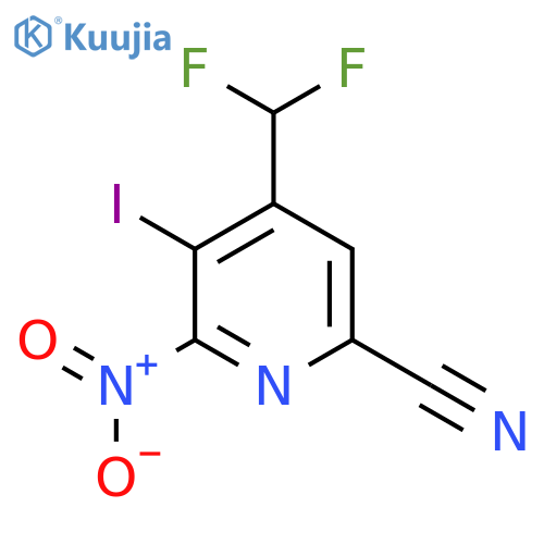 6-Cyano-4-(difluoromethyl)-3-iodo-2-nitropyridine structure