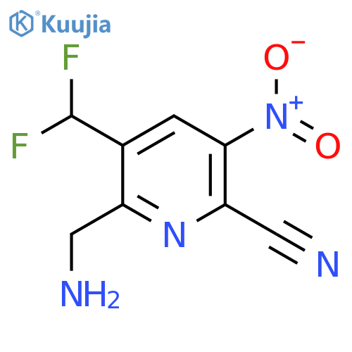 2-(Aminomethyl)-6-cyano-3-(difluoromethyl)-5-nitropyridine structure