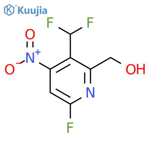 3-(Difluoromethyl)-6-fluoro-4-nitropyridine-2-methanol structure