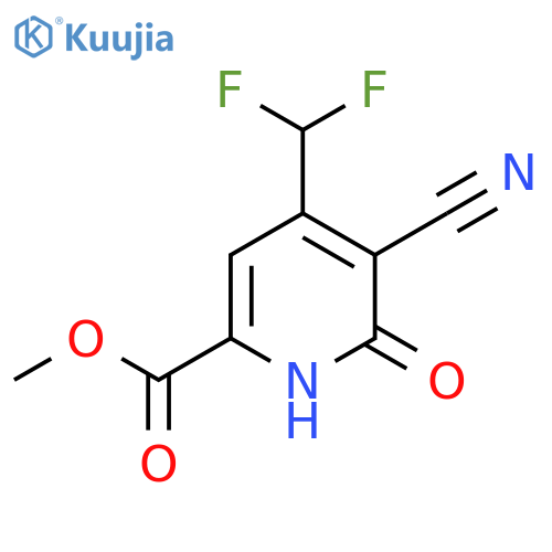Methyl 3-cyano-4-(difluoromethyl)-2-hydroxypyridine-6-carboxylate structure