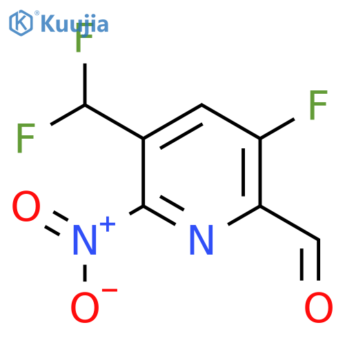 3-(Difluoromethyl)-5-fluoro-2-nitropyridine-6-carboxaldehyde structure