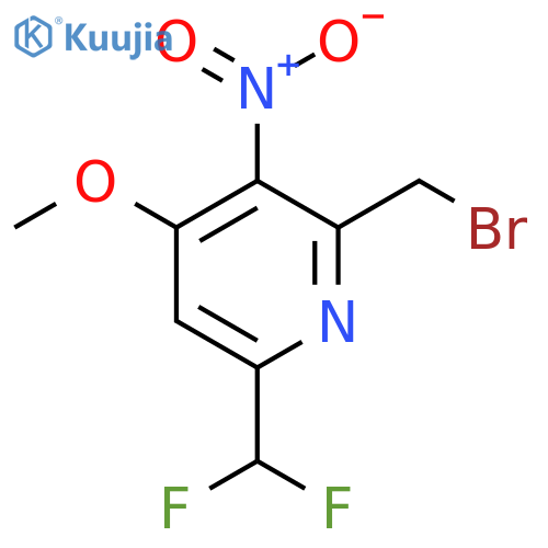 2-(Bromomethyl)-6-(difluoromethyl)-4-methoxy-3-nitropyridine structure