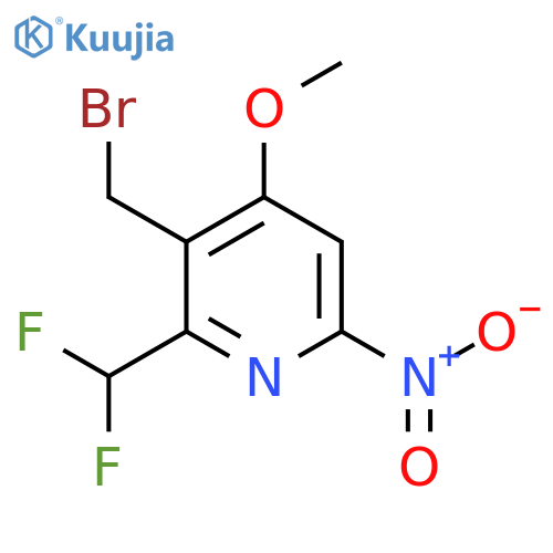 3-(Bromomethyl)-2-(difluoromethyl)-4-methoxy-6-nitropyridine structure
