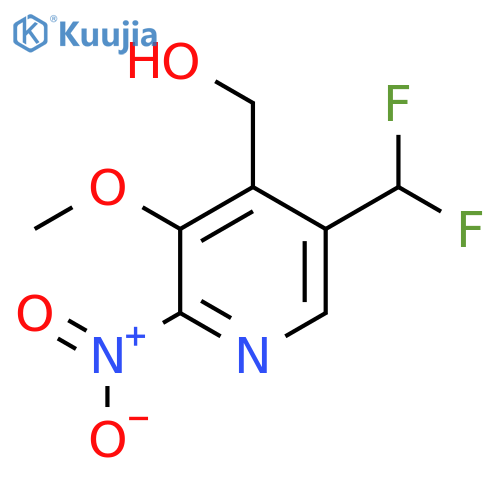 5-(Difluoromethyl)-3-methoxy-2-nitropyridine-4-methanol structure