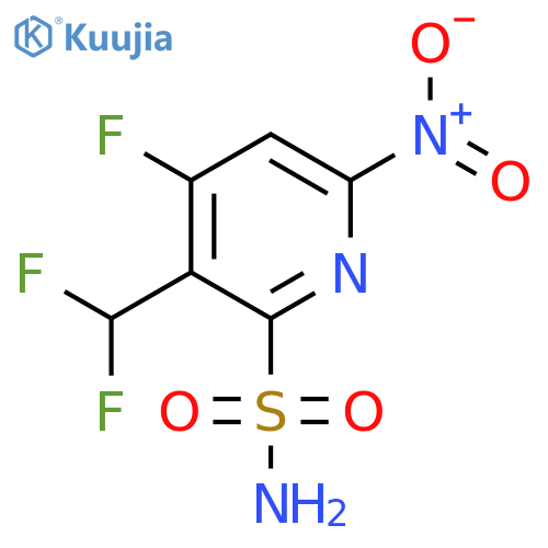3-(Difluoromethyl)-4-fluoro-6-nitropyridine-2-sulfonamide structure