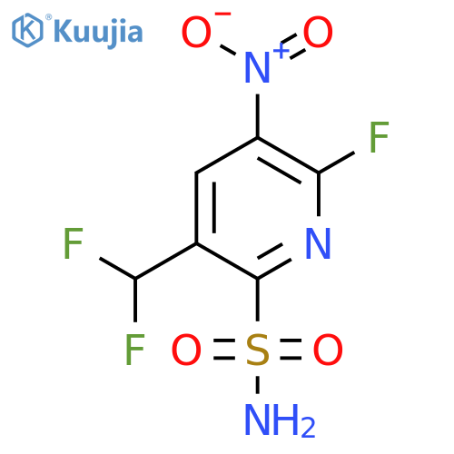 5-(Difluoromethyl)-2-fluoro-3-nitropyridine-6-sulfonamide structure