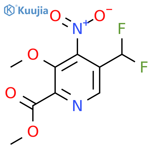Methyl 5-(difluoromethyl)-3-methoxy-4-nitropyridine-2-carboxylate structure