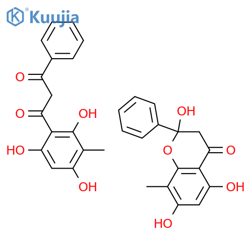 4H-1-Benzopyran-4-one,2,3-dihydro-2,5,7-trihydroxy-8-methyl-2-phenyl- structure