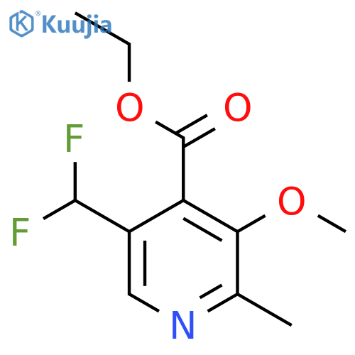 Ethyl 5-(difluoromethyl)-3-methoxy-2-methylpyridine-4-carboxylate structure