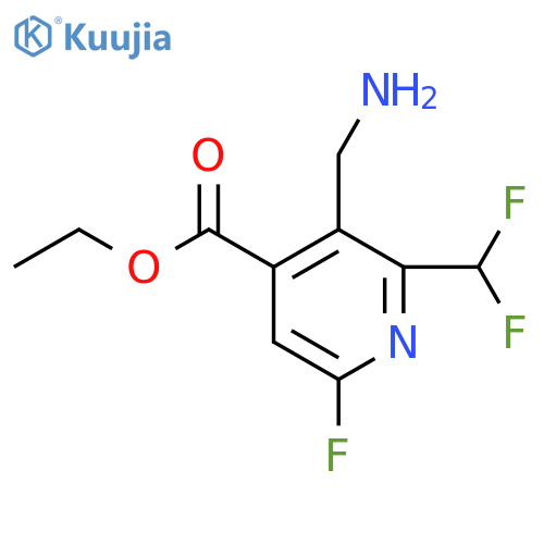 Ethyl 3-(aminomethyl)-2-(difluoromethyl)-6-fluoropyridine-4-carboxylate structure