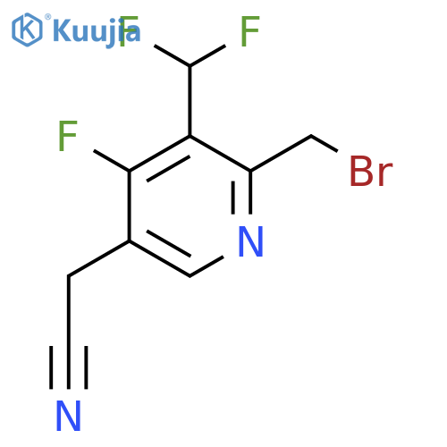 2-(Bromomethyl)-3-(difluoromethyl)-4-fluoropyridine-5-acetonitrile structure