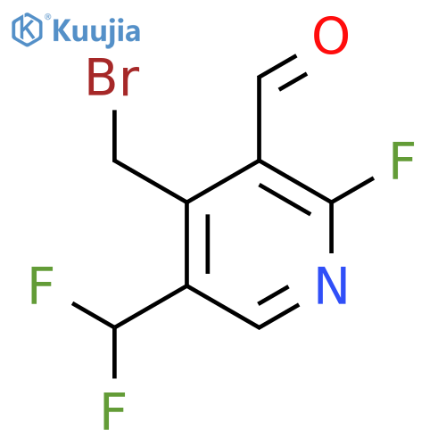 4-(Bromomethyl)-5-(difluoromethyl)-2-fluoropyridine-3-carboxaldehyde structure