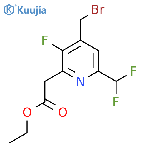 Ethyl 4-(bromomethyl)-6-(difluoromethyl)-3-fluoropyridine-2-acetate structure