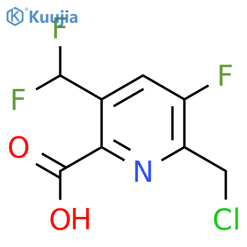 2-(Chloromethyl)-5-(difluoromethyl)-3-fluoropyridine-6-carboxylic acid structure