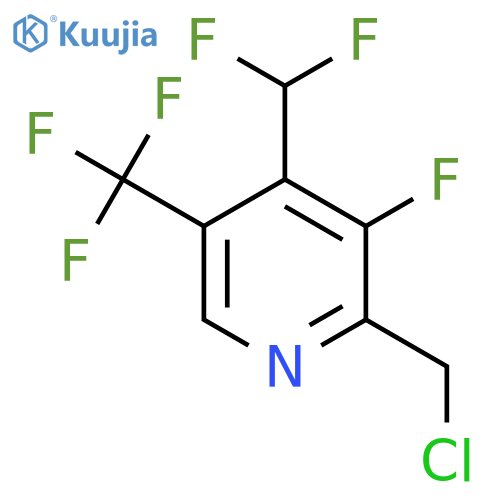 2-(Chloromethyl)-4-(difluoromethyl)-3-fluoro-5-(trifluoromethyl)pyridine structure