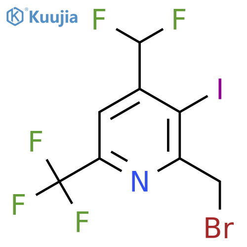 2-(Bromomethyl)-4-(difluoromethyl)-3-iodo-6-(trifluoromethyl)pyridine structure