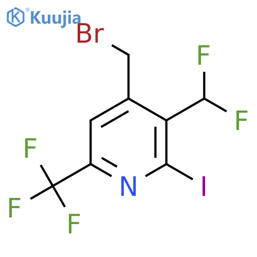 4-(Bromomethyl)-3-(difluoromethyl)-2-iodo-6-(trifluoromethyl)pyridine structure