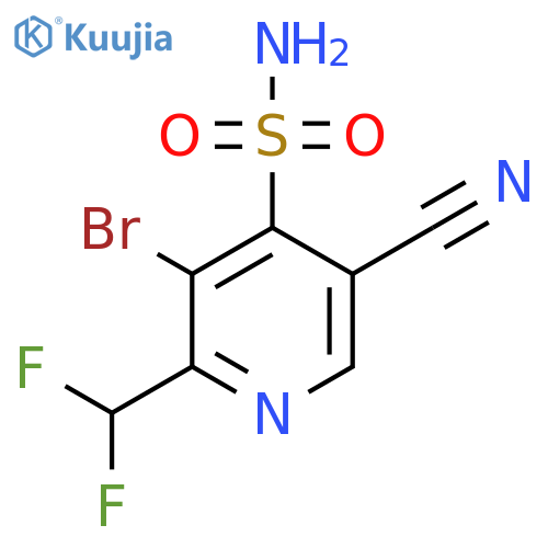 3-Bromo-5-cyano-2-(difluoromethyl)pyridine-4-sulfonamide structure