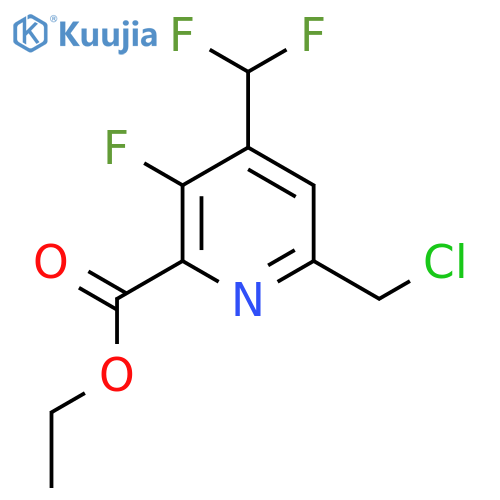 Ethyl 6-(chloromethyl)-4-(difluoromethyl)-3-fluoropyridine-2-carboxylate structure