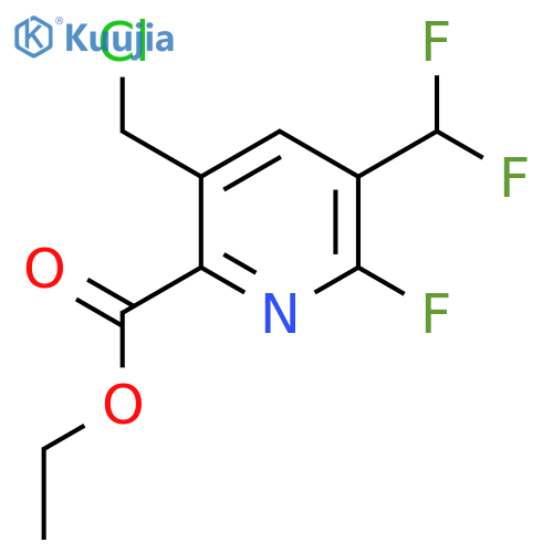 Ethyl 3-(chloromethyl)-5-(difluoromethyl)-6-fluoropyridine-2-carboxylate structure