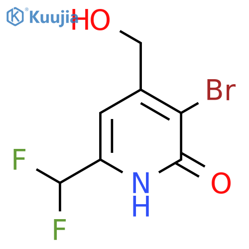 3-Bromo-6-(difluoromethyl)-2-hydroxypyridine-4-methanol structure