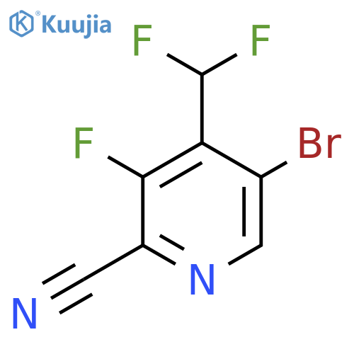 5-Bromo-2-cyano-4-(difluoromethyl)-3-fluoropyridine structure