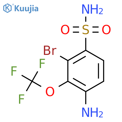4-Amino-2-bromo-3-(trifluoromethoxy)benzenesulfonamide structure