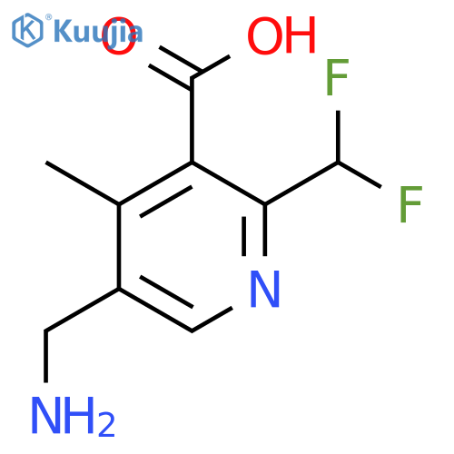 5-(Aminomethyl)-2-(difluoromethyl)-4-methylpyridine-3-carboxylic acid structure