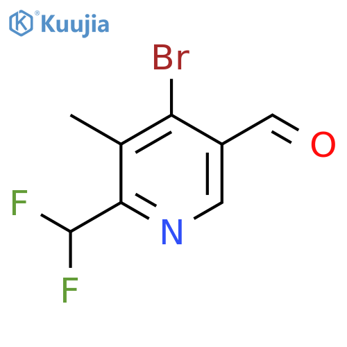 4-Bromo-2-(difluoromethyl)-3-methylpyridine-5-carboxaldehyde structure