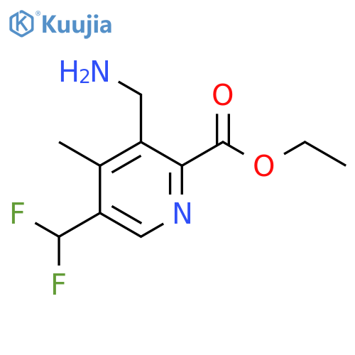 Ethyl 3-(aminomethyl)-5-(difluoromethyl)-4-methylpyridine-2-carboxylate structure