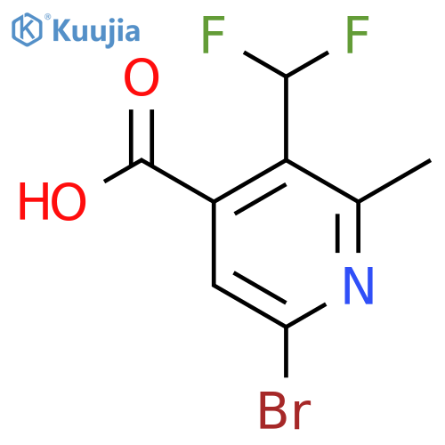 6-Bromo-3-(difluoromethyl)-2-methylpyridine-4-carboxylic acid structure