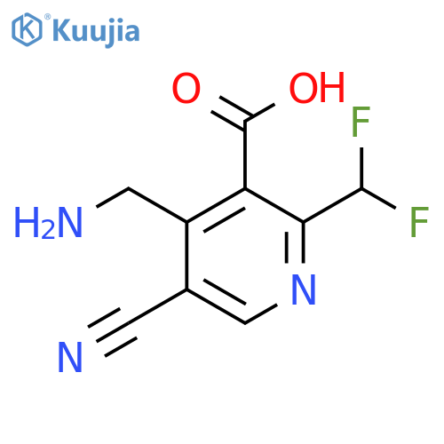 4-(Aminomethyl)-5-cyano-2-(difluoromethyl)pyridine-3-carboxylic acid structure