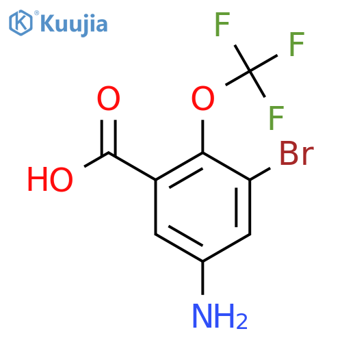5-Amino-3-bromo-2-(trifluoromethoxy)benzoic acid structure