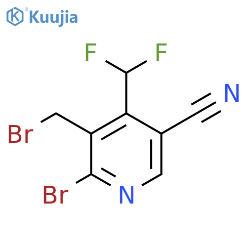 2-Bromo-3-(bromomethyl)-5-cyano-4-(difluoromethyl)pyridine structure