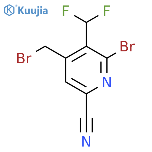2-Bromo-4-(bromomethyl)-6-cyano-3-(difluoromethyl)pyridine structure