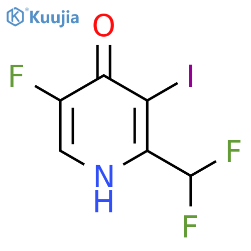 2-(Difluoromethyl)-5-fluoro-4-hydroxy-3-iodopyridine structure