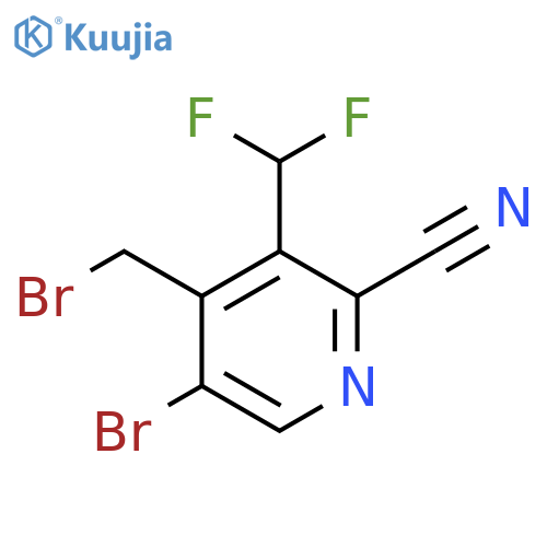 5-Bromo-4-(bromomethyl)-2-cyano-3-(difluoromethyl)pyridine structure