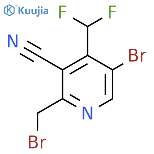 5-Bromo-2-(bromomethyl)-3-cyano-4-(difluoromethyl)pyridine structure