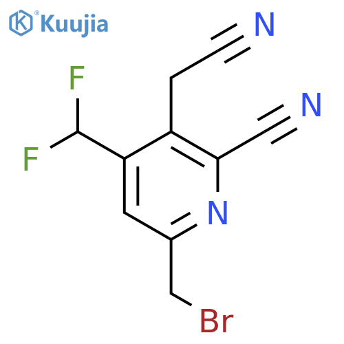 6-(Bromomethyl)-2-cyano-4-(difluoromethyl)pyridine-3-acetonitrile structure