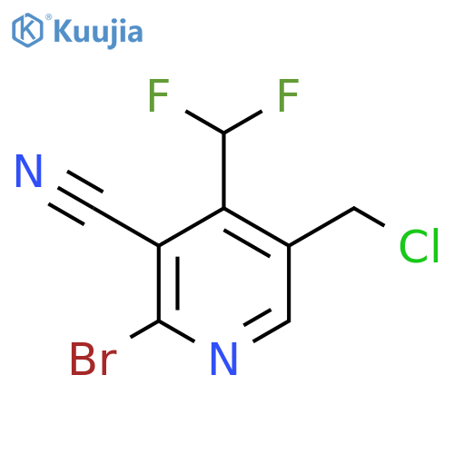 2-Bromo-5-(chloromethyl)-3-cyano-4-(difluoromethyl)pyridine structure