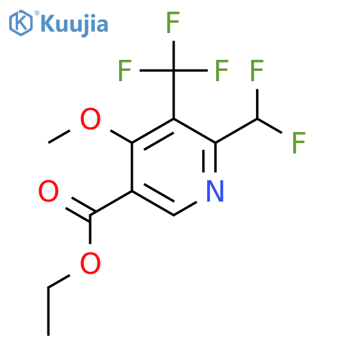 Ethyl 2-(difluoromethyl)-4-methoxy-3-(trifluoromethyl)pyridine-5-carboxylate structure