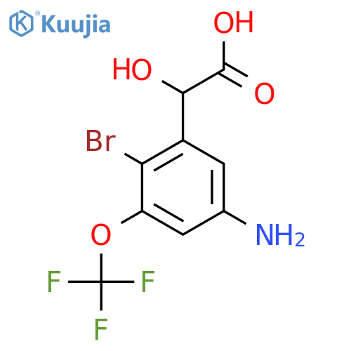 5-Amino-2-bromo-3-(trifluoromethoxy)mandelic acid structure